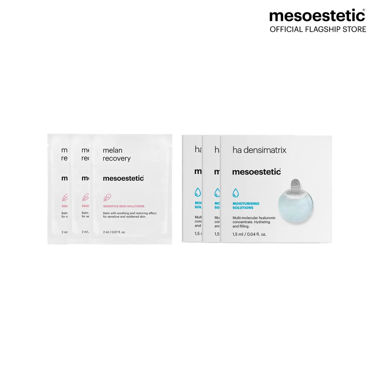melan recovery 2ml. 3 pcs. + ha densimatrix 1.5 ml 3 pcs. - mesoestetic