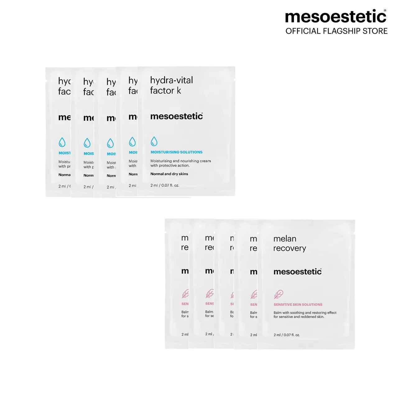 melan recovery 2ml. 5 pcs. + hydra-vital factor K 2ml. 5 pcs. - mesoestetic