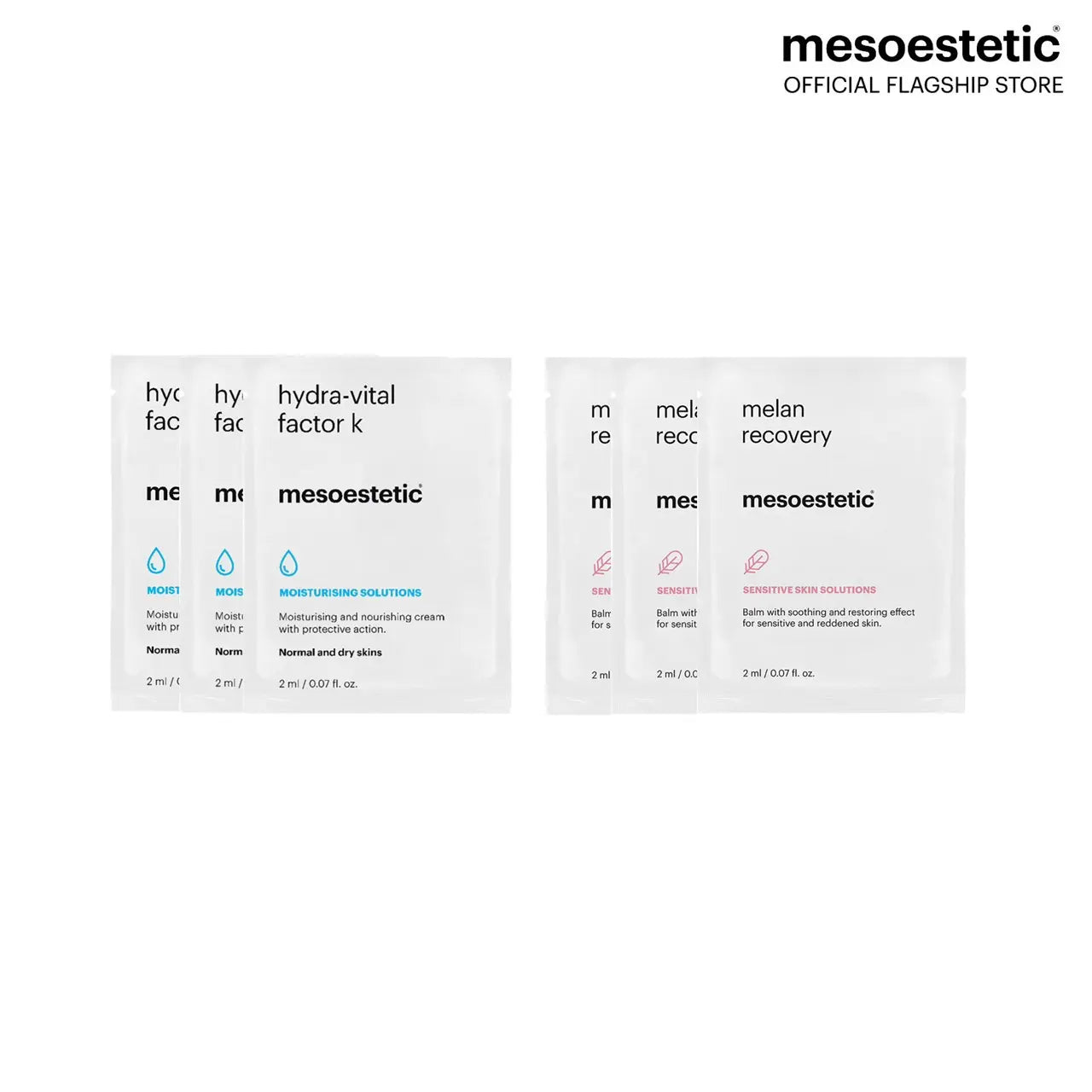 melan recovery 2ml. 3 pcs. + hydra-vital factor K 2ml. 3 pcs. - mesoestetic