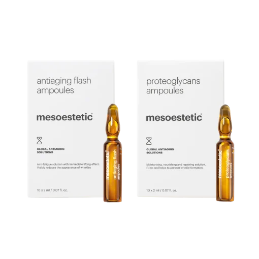 antiaging flash ampoules + proteoglycans ampoules.