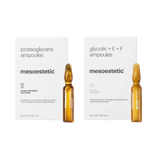 glycolic+E+F ampoules + proteoglycans ampoules.